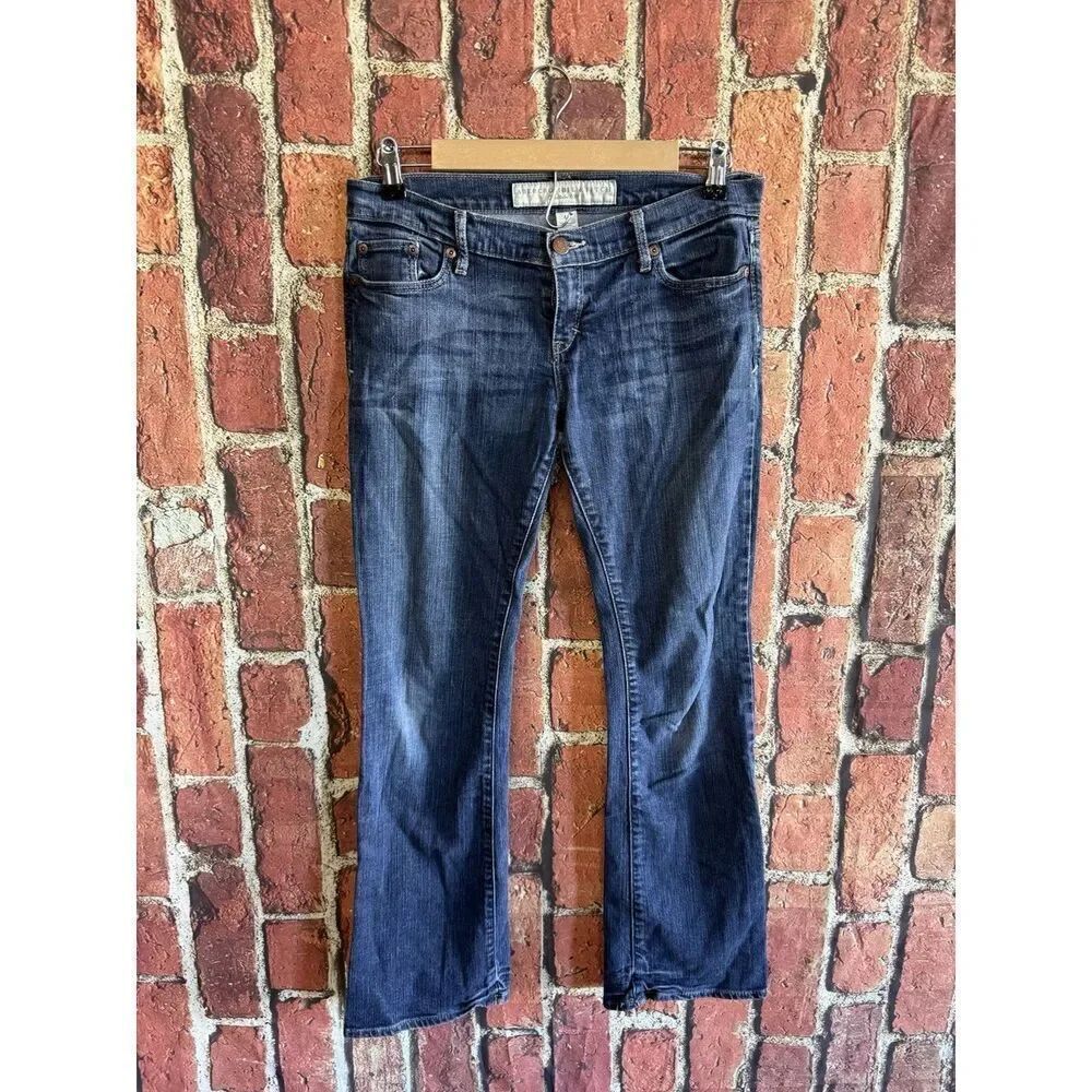 Abercrombie & Fitch Womens Blue Denim Straight Leg Jeans Size 4 Short